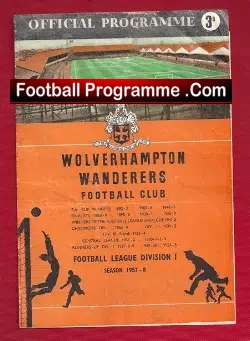 Wolves Wolverhampton v Portsmouth 1958 - football programme