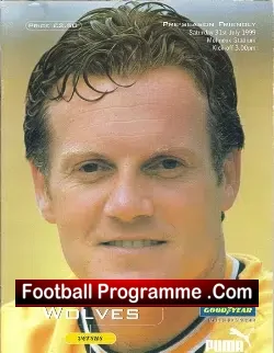 Wolves Wolverhampton v Tottenham 1999 - Pre Season Friendly - football programme