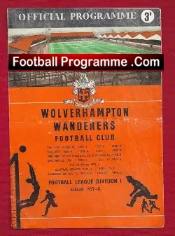 Wolves Wolverhampton v WBA 1957 - football programme