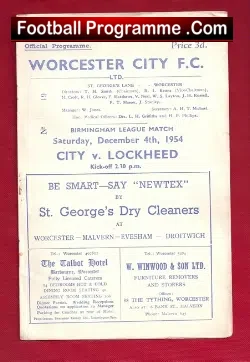 Worcester City v Lockheed Leamington 1954