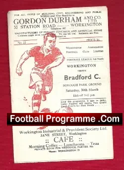 Workington v Bradford City 1957