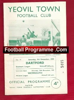 Yeovil Town v Dartford 1959