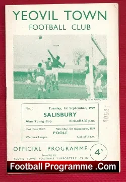 Yeovil Town v Salisbury Town 1959