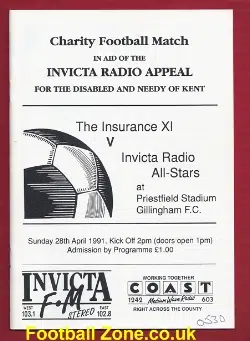 Invicta Radio All Stars v Insurance XI 1991 + Multi Autographed