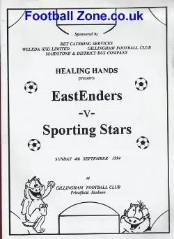 Eastenders v Sporting Stars 1994 + Multi Autographed Signed