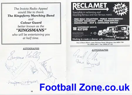 Showbiz XI v Coast AM Allstars 1990's + Multi Autographed