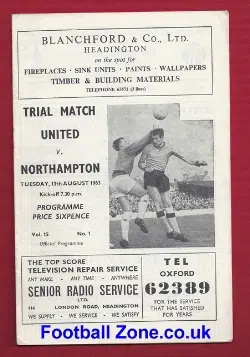 Oxford United v Northampton 1963 – Trial Match