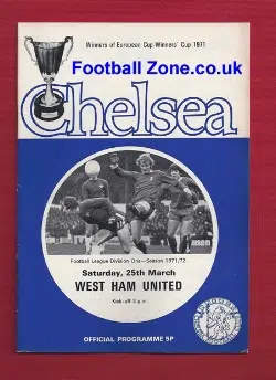 Chelsea v West Ham United 1972