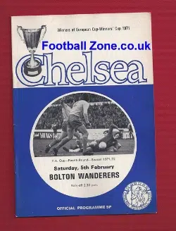 Chelsea v Bolton Wanderers 1972