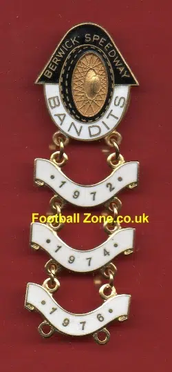Berwick Speedway Badge 1972 74 76 + Year Bars