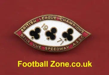 Belle Vue Aces Speedway Badge 1971 League Champions