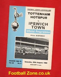 Tottenham Hotspur v Ipswich Town 1969