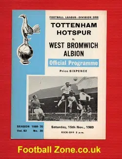 Tottenham Hotspur v WBA 1969