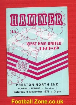 West Ham United v Preston 1978