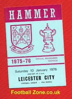 West Ham United v Leicester City 1976