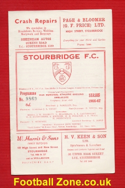 Stourbridge v Atherstone Town 1967