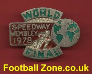 World Speedway Final 1978 Speedway Badge Wembley