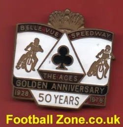 Belle Vue Aces Speedway Badge 1978 Golden Anniversary