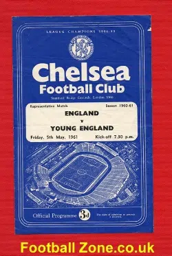 England v Young England 1961 - at Chelsea - Bobby Charlton
