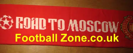 Manchester United Old Football Scarf - 2 - Road To Moscow 2008