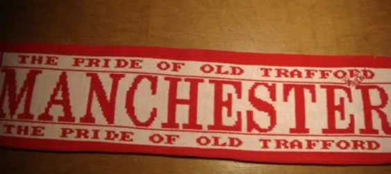 Manchester United Old Football Scarf - 9 -  1980s