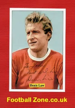 Manchester United Denis Law - Signed Picture Autographed