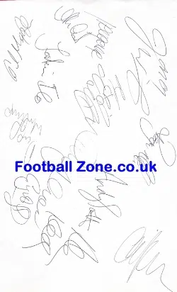 Sheffield United Football Team Signed Sheet 1993/94