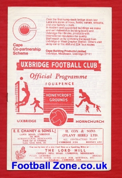 Uxbridge v Hornchurch 1967