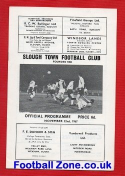 Slough Town v Crawley Town 1967