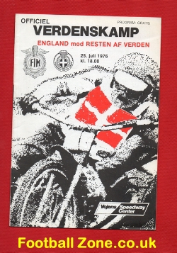 Denmark England v R.O.W Speedway Programme 1976
