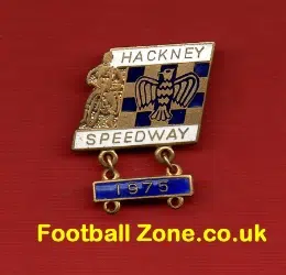 Hackney Speedway Badge 1975 + Year Bar