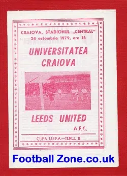 Universitatea Craiova v Leeds United 1979 UEFA Cup