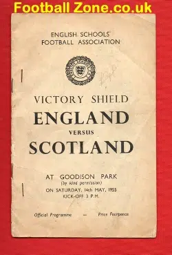 England v Scotland 1955 - Goodison Park Everton School