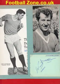 Manchester United Jimmy Nicholson + Pearson Signed Pic 1960s