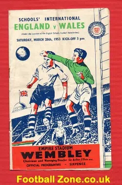 England v Wales 1953 - Wembley - Bobby Charlton