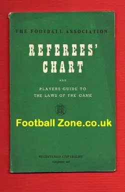 Referee Chart Booklet - Football Association Rules Guide 1949