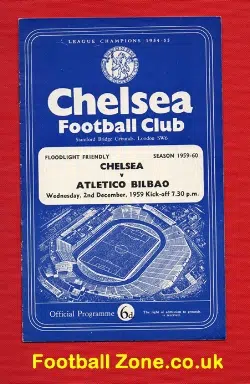 Chelsea v Atletico Bilbao 1959 – Floodlight Friendly Match