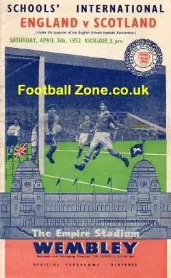 England v Scotland 1952 - Wembley - Schools - Duncan Edwards