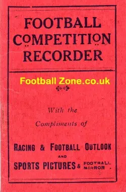 Football Competition Recorder Handbook 1927 - 1928