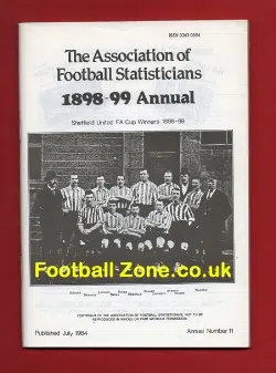 Association Of Football Statisticians Book – 1898 – 1899