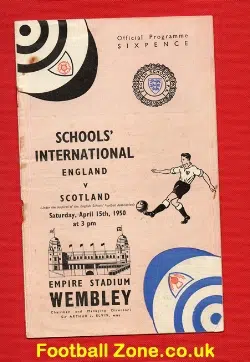 England v Scotland 1950 - Schools Wembley - M Charlton