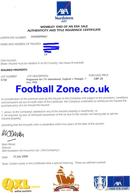 England v Portugal 1958 – An Actual Wembley – File Issue