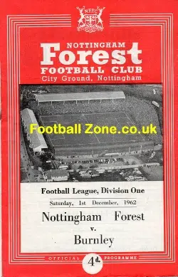 Nottingham Forest v Burnley 1962