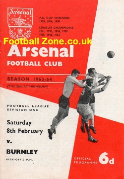 Arsenal v Burnley 1964