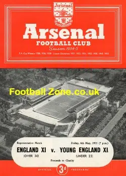 England v Young England 1955 - at Arsenal - Haynes