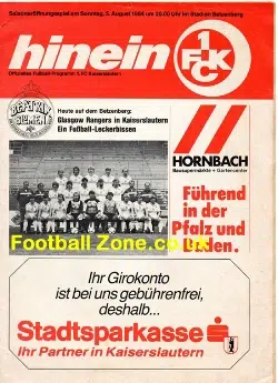 Kaiserslautern v Glasgow Rangers 1984