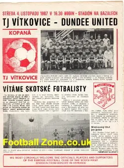 TJ Vitkovice v Dundee United 1987 – Ostrava – Czech
