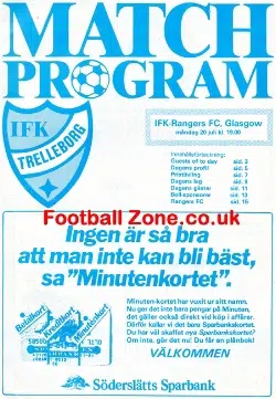 IFK Dagens Lag v Glasgow Rangers 1981