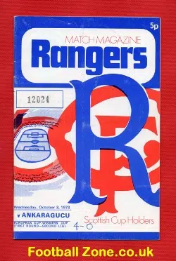 Glasgow Rangers v Ankaragucu 1973 - Turkey