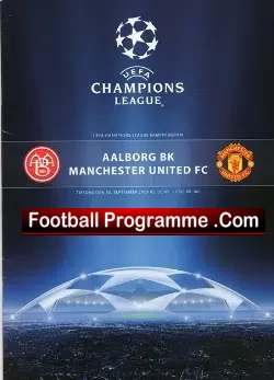 Aalborg BK v Manchester United 2008 - Denmark - football programme